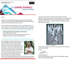 Daniel Ranalli Lecture Series at Boston University